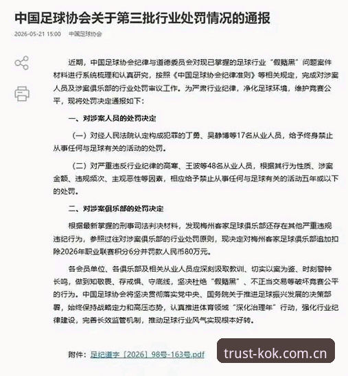 足协第三批禁足名单出炉，kok全站平台如何解读这场风暴？